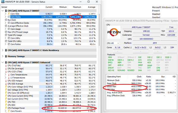 AMD Zen3锐龙7 5800XT比想象更强！风冷下65W Eco跑到5GHz