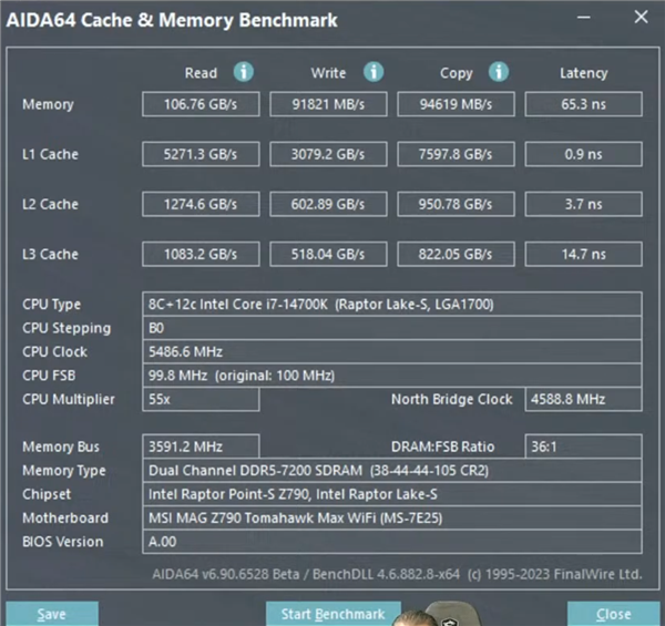 CAMM2内存性能实测：与标准DDR5几乎一模一样