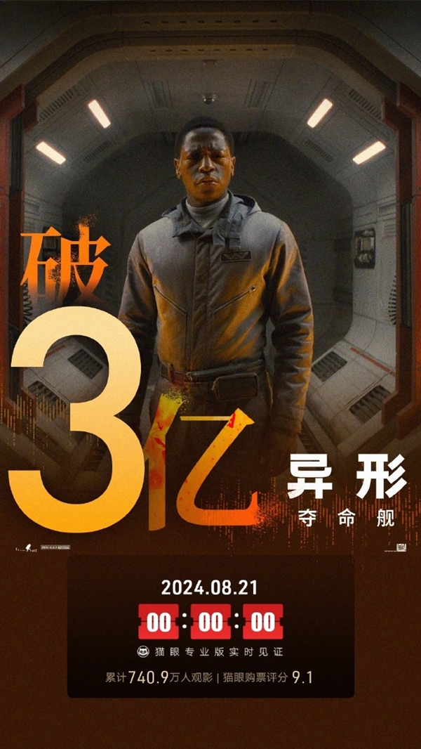 吓坏8岁小孩引争议！R级科幻片《异形：夺命舰》票房破3亿