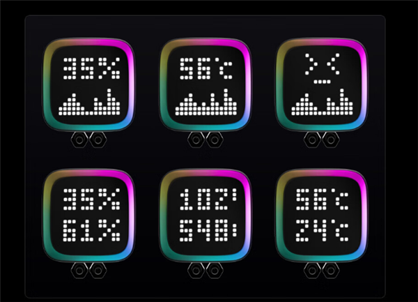 九州风神推出冰阵AIO水冷散热器：全新点阵屏设计